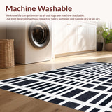 Chic Black And White Striped Area For Modern Decor Enthusiasts(Beige)