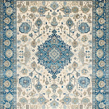 Ultra Soft Area Rug, Non Slip, Stain Resistant, Washable Area Rugs for Living Room, Bedroom, Rustic Whimsical Floral Composition(White)