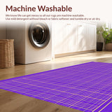 Ultra Soft Area Rug, Non Slip, Stain Resistant, Washable Area Rugs for Living Room, Bedroom, Fresh Minimalist Purple Art Piece(Purple)