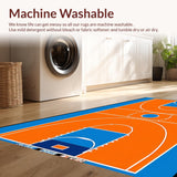 Ultra Soft Area Rug, Non Slip, Stain Resistant, Washable Area Rugs for Living Room, Bedroom, Playful Vibrant Sporty Aesthetics(Orange)