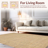 Ultra Soft Area Rug, Non Slip, Stain Resistant, Washable Area Rugs for Living Room, Bedroom, Elegant Western-Style Print(Beige)