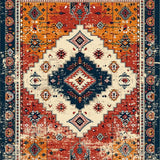 Ultra Soft Area Rug, Non Slip, Stain Resistant, Washable Area Rugs for Living Room, Bedroom, Traditional Blue Bedroom Easy Clean Patterned Area Rug(Red)