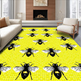 Ultra Soft Area Rug, Non Slip, Stain Resistant, Washable Area Rugs for Living Room, Bedroom, Playful Hexagonal Mosaic Style(Yellow)