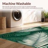 Ultra Soft Area Rug, Non Slip, Stain Resistant, Washable Area Rugs for Living Room, Bedroom, Rustic Green Organic Textures(Green)