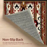 Ultra Soft Area Rug, Non Slip, Stain Resistant, Washable Area Rugs for Living Room, Bedroom, Native American Inspired Design(Brown)