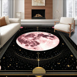 Ultra Soft Area Rug, Non Slip, Stain Resistant, Washable Area Rugs for Living Room, Bedroom, Artistic Lunar Floral Arrangement(Pink)