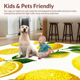 Chic White Citrus Patterned Mat(Yellow)