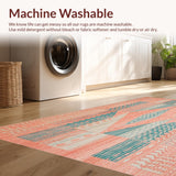 Ultra Soft Area Rug, Non Slip, Stain Resistant, Washable Area Rugs for Living Room, Bedroom, Tribal Tapestry(Red)
