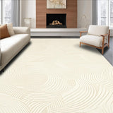 Linen Beige Corner with Swirling Motif(Beige)