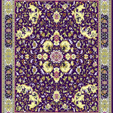 Ultra Soft Area Rug, Non Slip, Stain Resistant, Washable Area Rugs for Living Room, Bedroom, Ornate Floral Runner for Entryway(Purple)