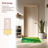 Ultra Soft Area Rug, Non Slip, Stain Resistant, Washable Area Rugs for Living Room, Bedroom, Moss Aesthetic Washable Playroom Shag Carpet(Green)