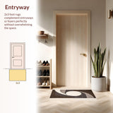 Ultra Soft Area Rug, Non Slip, Stain Resistant, Washable Area Rugs for Living Room, Bedroom, Stylish Monochrome Linear Shapes(Beige)