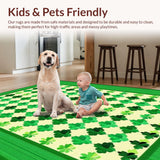 Elegant White Checkered(Green)