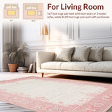 Ultra Soft Area Rug, Non Slip, Stain Resistant, Washable Area Rugs for Living Room, Bedroom, Preppy Scallop-Edged Bow Rug with Refined Curves and Ribbon(Ivory)