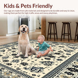 Beige Fusion Area Abstract Design(Beige)