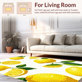 Chic White Citrus Patterned Mat(Yellow)