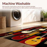 Chic Abstract Red and Yellow Composition(Black)