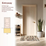 Ultra Soft Area Rug, Non Slip, Stain Resistant, Washable Area Rugs for Living Room, Bedroom, Surfboard Print Runner Modern Style(Beige)