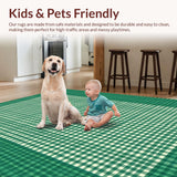 Rustic Green Ivory Checkerboard Elegance(Green)