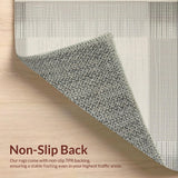 Ultra Soft Area Rug, Non Slip, Stain Resistant, Washable Area Rugs for Living Room, Bedroom, Serene Earthy Striped Elegance(Gray)