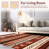 Sophisticated Trellis Design in Rust Tones(Red)