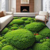 Ultra Soft Area Rug, Non Slip, Stain Resistant, Washable Area Rugs for Living Room, Bedroom, Unique Decorative Bedroom Moss Pattern Area Rug(Green)