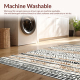 Ultra Soft Area Rug, Non Slip, Stain Resistant, Washable Area Rugs for Living Room, Bedroom, Elegant Neutral Lattice Aesthetic(Beige)