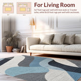 Ultra Soft Area Rug, Non Slip, Stain Resistant, Washable Area Rugs for Living Room, Bedroom, Soft Washable Kids Room Faux Wool Floor Rug(Gray)