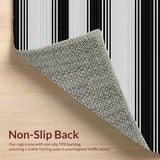 Ultra Soft Area Rug, Non Slip, Stain Resistant, Washable Area Rugs for Living Room, Bedroom, Farmhouse Inspired Bold Stripe Concept(Black)