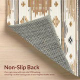 Ultra Soft Area Rug, Non Slip, Stain Resistant, Washable Area Rugs for Living Room, Bedroom, Luxurious Neutral Tiled Design(Beige)