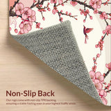 Ultra Soft Area Rug, Non Slip, Stain Resistant, Washable Area Rugs for Living Room, Bedroom, Soft Textured Modern Flower Aesthetic(Pink)