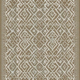 Ultra Soft Area Rug, Non Slip, Stain Resistant, Washable Area Rugs for Living Room, Bedroom, Stylish Tan Tiled Pattern Rug(Brown)