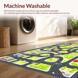 Ultra Soft Area Rug, Non Slip, Stain Resistant, Washable Area Rugs for Living Room, Bedroom, Charming Traffic Storytelling Carpet(Gray)