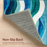 Elegant Curved Seascape Imagery(Blue)