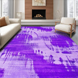 Ultra Soft Area Rug, Non Slip, Stain Resistant, Washable Area Rugs for Living Room, Bedroom, Artistic Ethereal Color Blend(Purple)