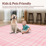 Contemporary Light Pink Diamond Motif(Pink)