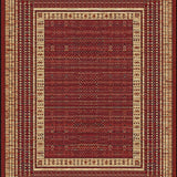 Ultra Soft Area Rug, Non Slip, Stain Resistant, Washable Area Rugs for Living Room, Bedroom, Charming Multicolor Patterned Textiles(Red)