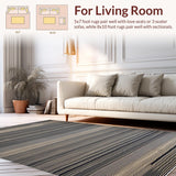 Ultra Soft Area Rug, Non Slip, Stain Resistant, Washable Area Rugs for Living Room, Bedroom, Contemporary Urban Zebra Print Accent(Beige)
