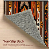 Ultra Soft Area Rug, Non Slip, Stain Resistant, Washable Area Rugs for Living Room, Bedroom, Tribal Chocolate Entryway Plush Accent Rug(Brown)