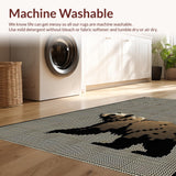 Ultra Soft Area Rug, Non Slip, Stain Resistant, Washable Area Rugs for Living Room, Bedroom, Striking Modern Organic Shapes(Brown)