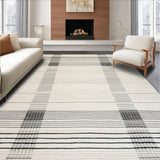 Cozy Plush White Circle Design(Beige)