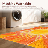 Ultra Soft Area Rug, Non Slip, Stain Resistant, Washable Area Rugs for Living Room, Bedroom, Dynamic Modern Sunny Vibe(Yellow)