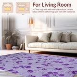 Ultra Soft Area Rug, Non Slip, Stain Resistant, Washable Area Rugs for Living Room, Bedroom, Modern Stylish Shag Statement(Purple)