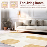 Beige and White Geometric Spotted(Beige)