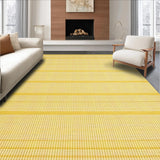 Ultra Soft Area Rug, Non Slip, Stain Resistant, Washable Area Rugs for Living Room, Bedroom, Stylish Modern Stripe Ensemble(Yellow)