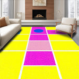 Ultra Soft Area Rug, Non Slip, Stain Resistant, Washable Area Rugs for Living Room, Bedroom, Artful Kid-Friendly Decorative Experience(Yellow)