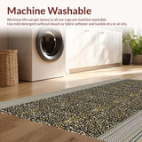 Ultra Soft Area Rug, Non Slip, Stain Resistant, Washable Area Rugs for Living Room, Bedroom, Contemporary Cheetah Inspired Design(Brown)