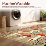 Charming Colorful Mushroom Illustration(Beige)