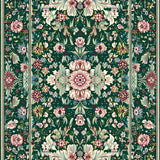Ultra Soft Area Rug, Non Slip, Stain Resistant, Washable Area Rugs for Living Room, Bedroom, Artful Soft Pastel Leaf Patterns(Green)