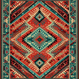 Chic Cream Geometric Play(Red)